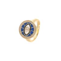 Mässing Finger Ring, guldfärg pläterade, Justerbar & olika stilar för val & för kvinna, fler färger för val, Säljs av PC