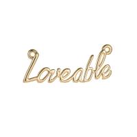 Brass Jewelry Connector Alphabet Letter plated Sold By PC