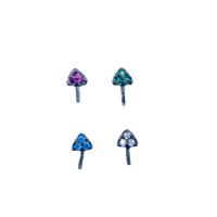 Brass Peg Bail, plated, micro pave cubic zirconia, more colors for choice, 3x7mm, Sold By PC