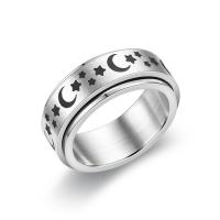 Titantium Steel δάχτυλο του δακτυλίου, Titanium Steel, επιχρυσωμένο, Διπλό επίπεδο & για άνδρες και γυναίκες & διαφορετικά σχέδια για την επιλογή, Sold Με PC
