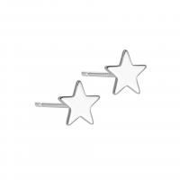 925 Sterling Silver Stud Earrings, Star, plated, fashion jewelry & for woman, more colors for choice, 5.70x5.40mm, 5Pairs/Lot, Sold By Lot