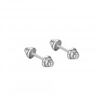 925 Sterling Silver Stud Earrings plated fashion jewelry & Unisex 4mm Sold By Lot