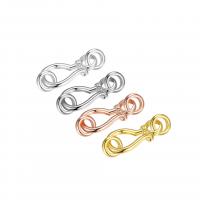 925 Sterling Silver Clasp, plated, DIY, more colors for choice, 15.40x5.40mm, 5PCs/Lot, Sold By Lot