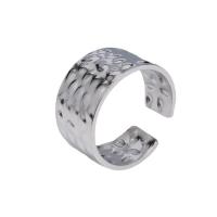 Titanium Steel Cuff Finger Ring, plated, Adjustable & for man, more colors for choice, 11mm, Sold By PC