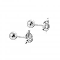 925 Sterling Silver Stud Earrings, plated, for woman, more colors for choice, 3.80x7mm, Sold By Pair
