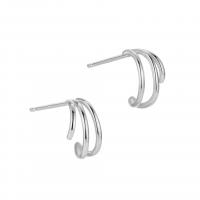 925 Sterling Silver Stud Earrings plated for woman & hollow Approx 7mm Sold By Pair