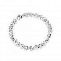 925 Sterling Silver Bangle Bracelet plated Unisex 6mm Length Approx 7.48 Inch Sold By PC