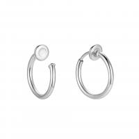 925 Sterling Silver Earring Clip plated Unisex 14mm Sold By Pair