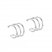 925 Sterling Silver Earring Clip, plated, for woman & hollow, more colors for choice, 9x11mm, Sold By Pair