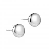 925 Sterling Silver Stud Earrings plated for woman 12mm Sold By Pair
