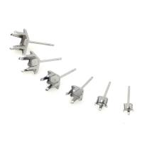 Stainless Steel Earring Stud Component 304 Stainless Steel machine polished DIY original color Sold By PC