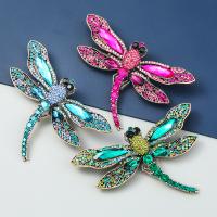 Rhinestone Brooch Zinc Alloy Dragonfly high quality plated fashion jewelry & for woman & with glass rhinestone & with rhinestone Sold By PC