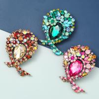 Rhinestone Brooch Zinc Alloy high quality plated fashion jewelry & for woman & with glass rhinestone & with rhinestone Sold By PC