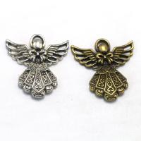 Tibetan Style Pendants, Angel, plated, vintage & Unisex, more colors for choice, nickel, lead & cadmium free, 39x43mm, Sold By PC