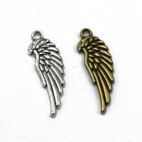 Wing Shaped Tibetan Style Pendants, plated, vintage & Unisex, more colors for choice, nickel, lead & cadmium free, 11x34x2mm, Sold By PC