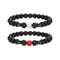 Gemstone Bracelets, Abrazine Stone, with Howlite & Lava & Malachite & Tiger Eye & Non Magnetic Hematite, Round, elastic & Unisex & different styles for choice, 8mm, Length:7.5 Inch, Sold By PC