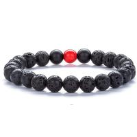 Gemstone Bracelets, Round, handmade, elastic & different materials for choice & Unisex, more colors for choice, 8mm, Length:7.5 Inch, Sold By PC