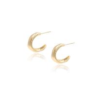 Brass Hoop Earring gold color plated for woman 22mm Sold By Pair