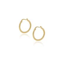 Brass Hoop Earring, gold color plated, for woman, 28mm, Sold By Pair