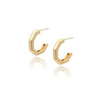 Brass Stud Earring gold color plated for woman 20mm Sold By Pair