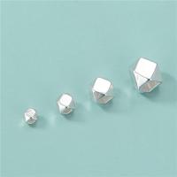 925 Sterling Silver Spacer Bead, Polygon, DIY & different size for choice, silver color, 5PCs/Lot, Sold By Lot