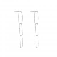 925 Sterling Silver Drop Earring plated for woman & hollow Sold By Pair