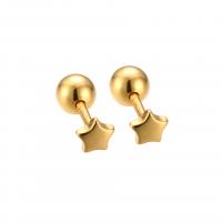 Boucle d'oreille bijoux en argent sterling, argent sterling 925, étoile, Placage, pour femme, plus de couleurs à choisir, 3.90x3.70mm, Vendu par paire