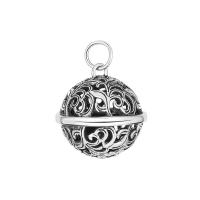 925 Sterling Silver Pendant, hollow, silver color, 16mm, Hole:Approx 5mm, Sold By PC