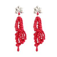 Zinc Alloy Drop Earring with Resin fashion jewelry & for woman nickel lead & cadmium free Sold By Pair