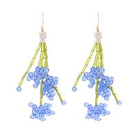 Zinc Alloy Drop Earrings with Glass Beads fashion jewelry & for woman nickel lead & cadmium free Sold By Pair