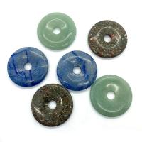 Ювелирные подвески из драгоценных камней, Полудрагоценный камень, Круглая, естественный & DIY & различные материалы для выбора, Много цветов для выбора, 50mm, продается PC