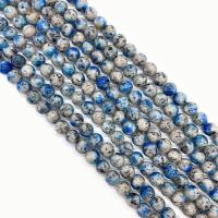 Azurit Perle, rund, DIY & verschiedene Größen vorhanden, blau, verkauft per ca. 38 cm Strang