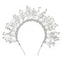 Hair Bands, Plastic Pearl, with brass wire, plated, wedding gift & for woman, more colors for choice, 220mm, Sold By PC
