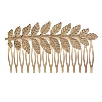 Decorative Hair Combs, Iron, gold color plated, wedding gift & for woman, golden, nickel, lead & cadmium free, 90x50mm, Sold By PC