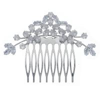 Decorative Hair Combs, Iron, with Cubic Zirconia, plated, wedding gift & different styles for choice & for woman, nickel, lead & cadmium free, Sold By PC