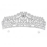 Bridal Tiaras Zinc Alloy silver color plated wedding gift & for woman & with rhinestone silver color nickel lead & cadmium free Sold By PC