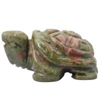 Gemstone Craft Decoration, Turtle, Carved, different materials for choice, 40x27x23mm, Sold By PC