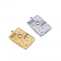 Stainless Steel Pendants 304 Stainless Steel Square Vacuum Ion Plating DIY Sold By Bag