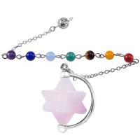 Gemstone Pendulum, with Tibetan Style, different materials for choice & Unisex, 383x30mm, Length:Approx 7.48 Inch, Sold By PC