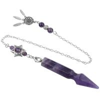 Gemstone Pendulum with Brass arrowhead & Unisex 63*12mm 24*11*1mm Length Approx 9.45 Inch Sold By PC