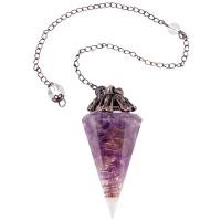 Gemstone Pendulum with Brass & Unisex Length Approx 9.45 Inch Sold By PC