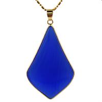 Gemstone Pendants Jewelry, with Tibetan Style, fashion jewelry & different materials for choice & Unisex, 50x30x4mm, Sold By PC