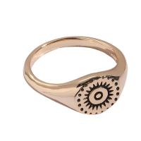 Ring Finger mosiądz, 14K złota chromowana, biżuteria moda & dla obu płci, złoty, bez zawartości niklu, ołowiu i kadmu, rozmiar:6-8, sprzedane przez PC