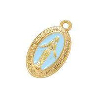 Brass Jewelry Pendants gold color plated enamel Approx 1.8mm Sold By PC