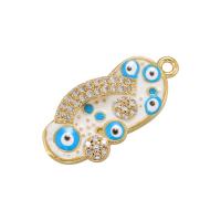Cubic Zirconia Micro Pave Brass Pendant Slipper plated micro pave cubic zirconia & enamel Approx 1.2mm Sold By PC