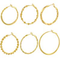 Brass Hoop Earring, plated, different styles for choice & for woman, more colors for choice, Sold By Pair