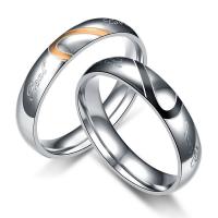 Titantium Steel δάχτυλο του δακτυλίου, Titanium Steel, επιχρυσωμένο, για άνδρες και γυναίκες & διαφορετικό μέγεθος για την επιλογή, περισσότερα χρώματα για την επιλογή, Τρύπα:Περίπου 1mm, Sold Με PC