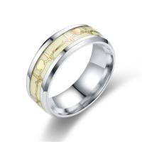 Titanium Steel Finger Ring, plated, different size for choice & luminated, more colors for choice, Sold By PC
