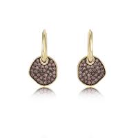 925 Sterling Silver Lever Back Earring plated micro pave cubic zirconia & for woman Sold By Pair