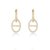 925 Sterling Silver Lever Back Earring plated for woman & with rhinestone & hollow Sold By Pair